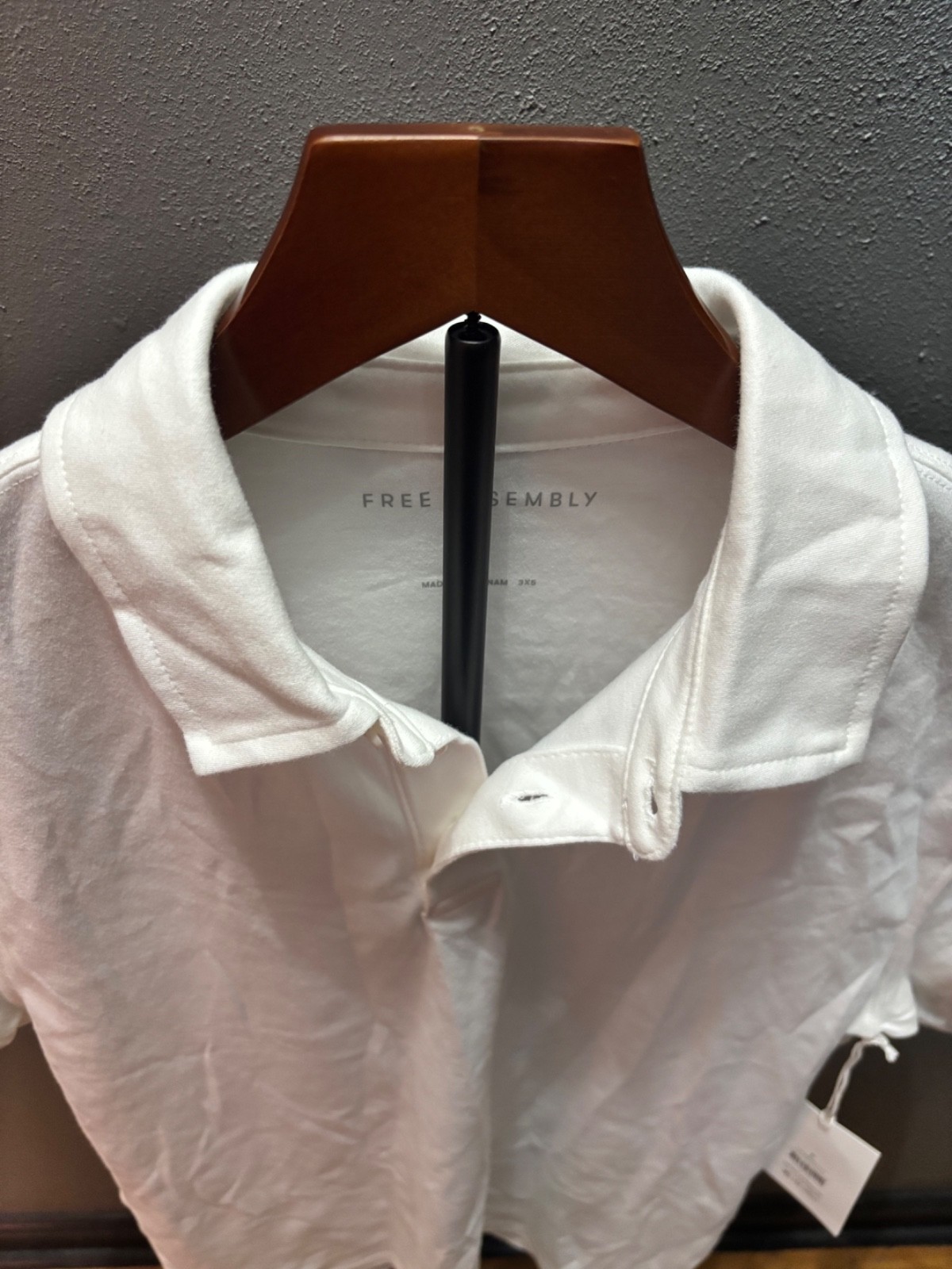 Free Assembly Cotton Luxe Everyday Polo Tan Heather Cream Men Small Lot of 2 NWT
