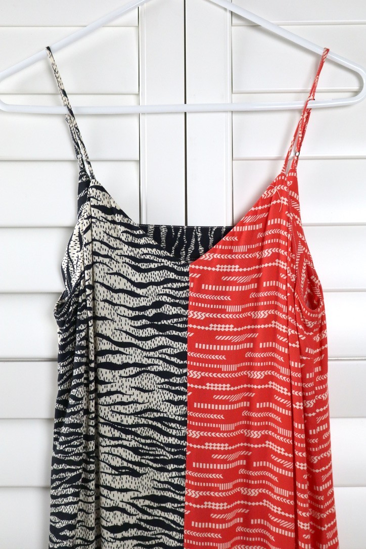 ANTHROPOLOGIE $228 Corey Lynn Calter Two Tone Colorblock Tribal Jumpsuit Size XS