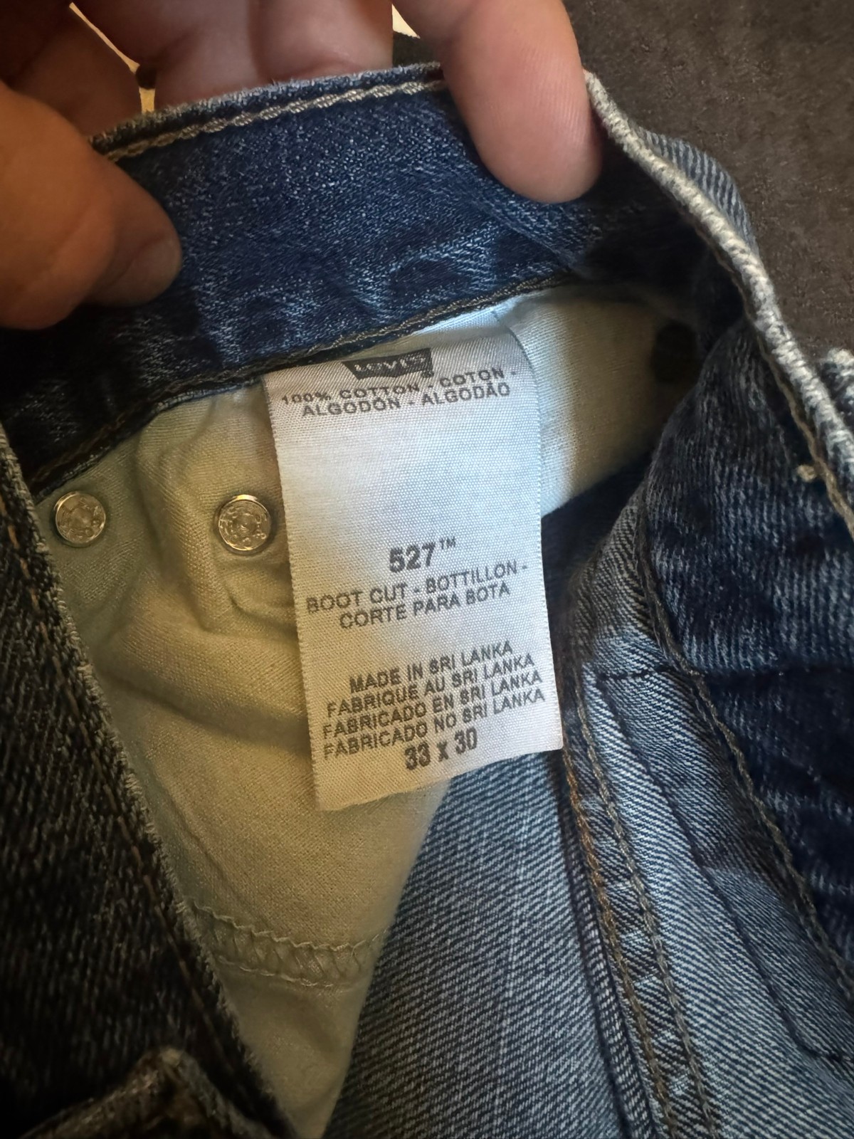 Levis 527 low bootcut mens jeans 33×30 y2k vintage flare