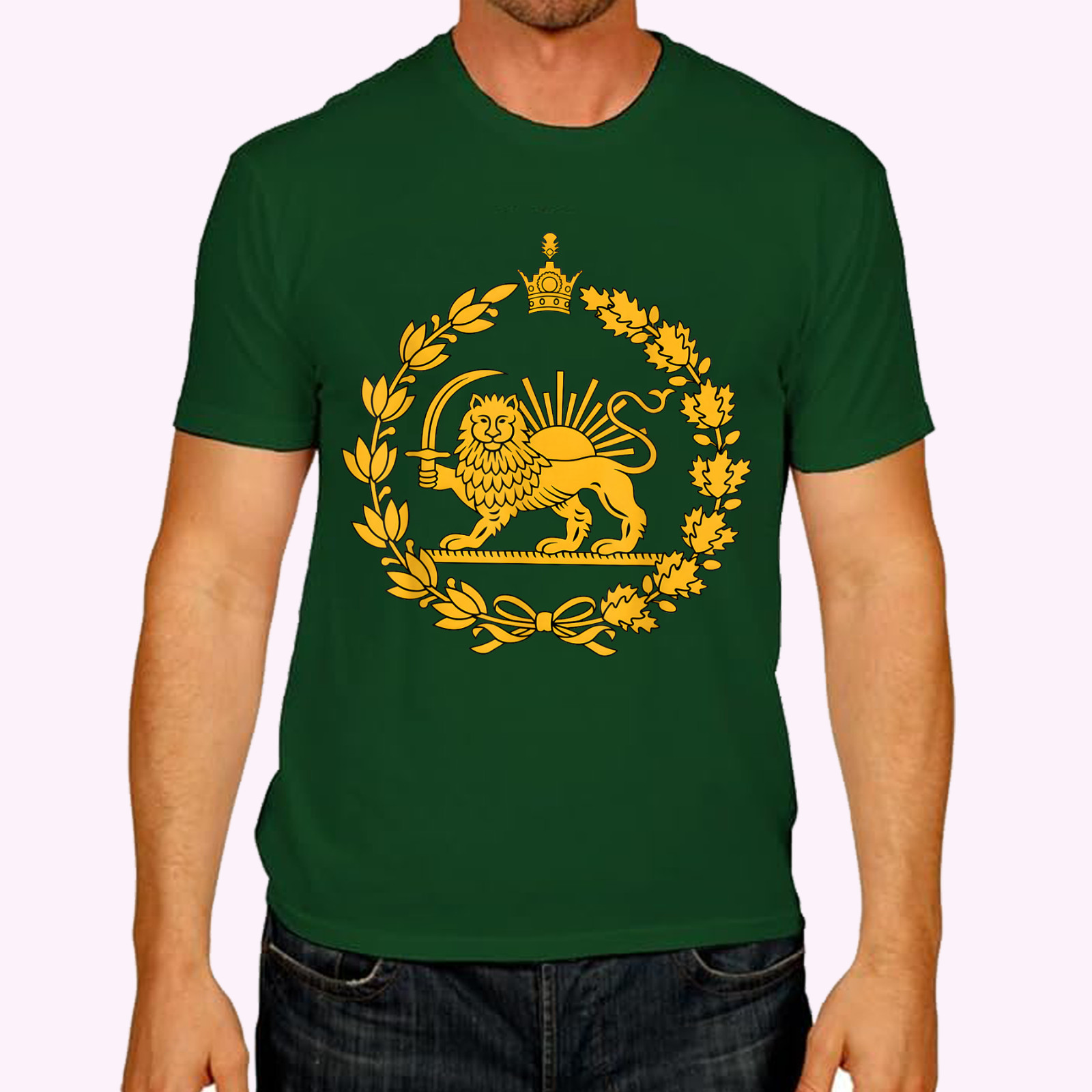 Lion and Sun Iran Persian Flag Iran Shir o Khorshid Graphic T-Shirt