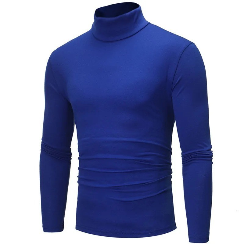 Mens Turtleneck Long Sleeve Shirt – Winter Pullover Sweater for Men