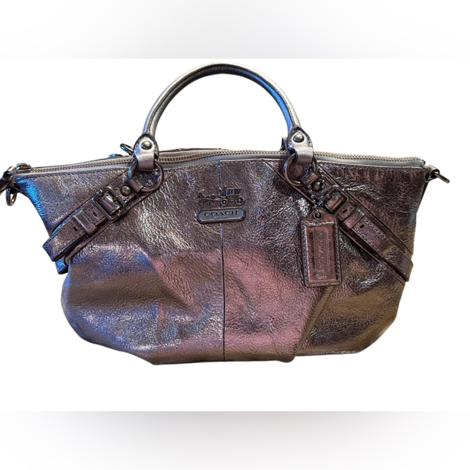 Coach Madison Sophia Satchel Shimmering Metallic Bag