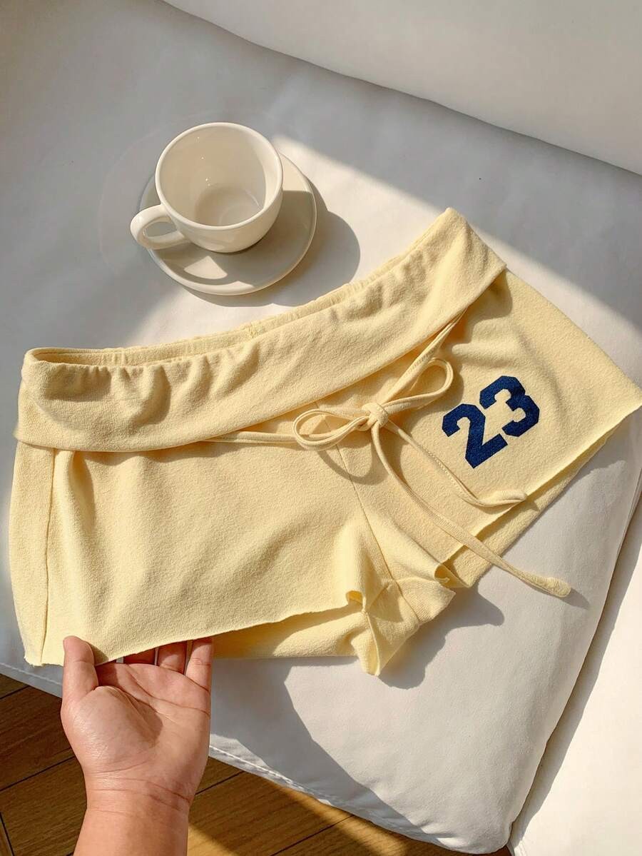 White Cotton Mini Shorts Women Casual Elastic Waist Summer Shorts