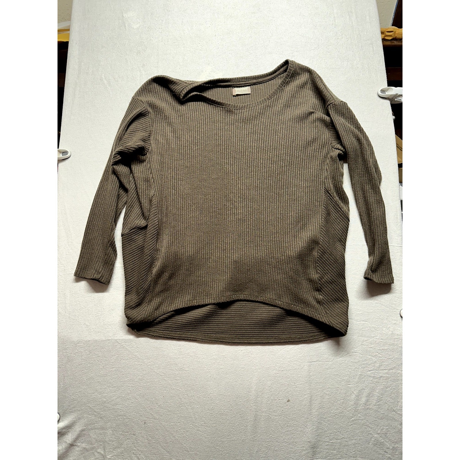 Altar’d State Olive Green Oversized Knit Pullover Top Small Boho Slouchy