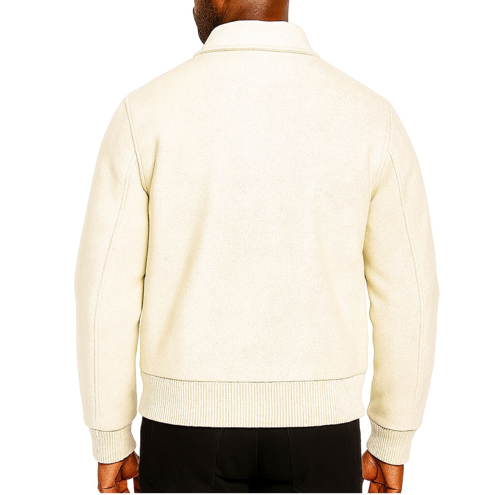 Men’s Letterman Premium Wool Custom Bomber Varsity Jacket Snap Button Outer Coat