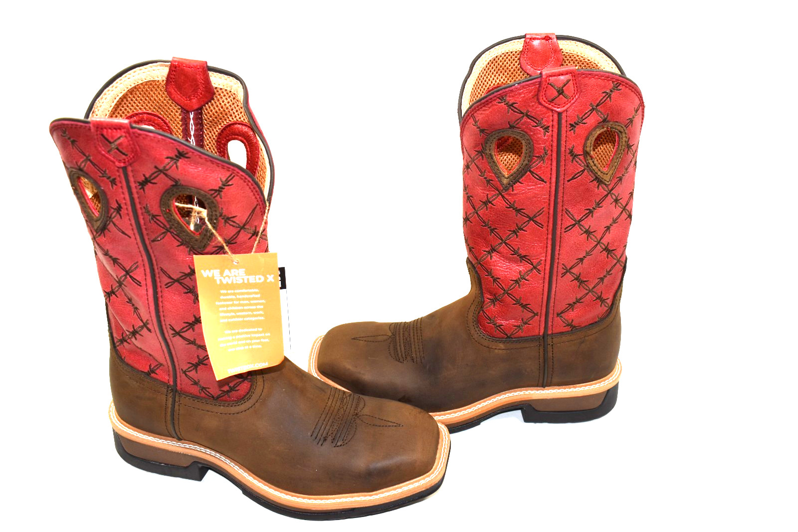 Twisted X Men’s 8 D Lite Western Work Boot Alloy Toe MLCA005 MEMORY FOAM FOOTBED