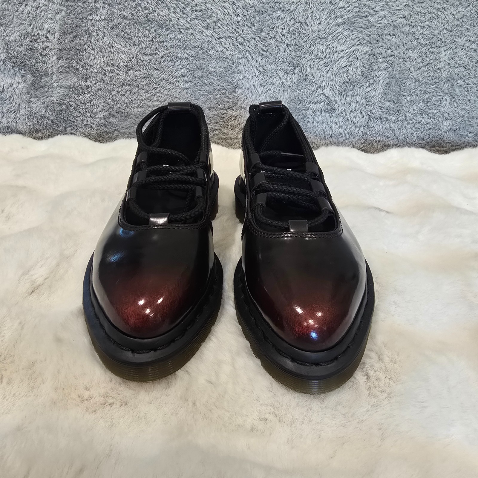 Dr. Martens Elphie II Cherry Red Arcadia Leather Ballet Inspired Women’s Size 6