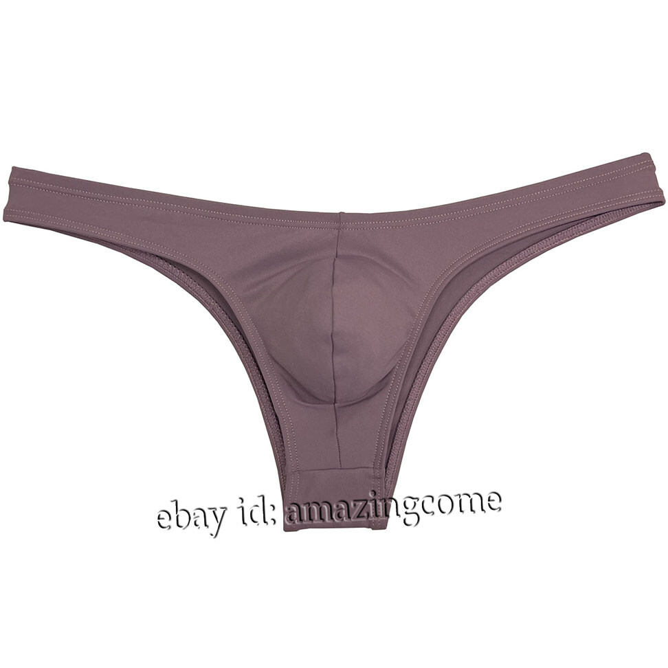 Men Cheeky Briefs Underwear Skin Feel Bikini Briefs Low-rise 1/2 Hip Booty Pants