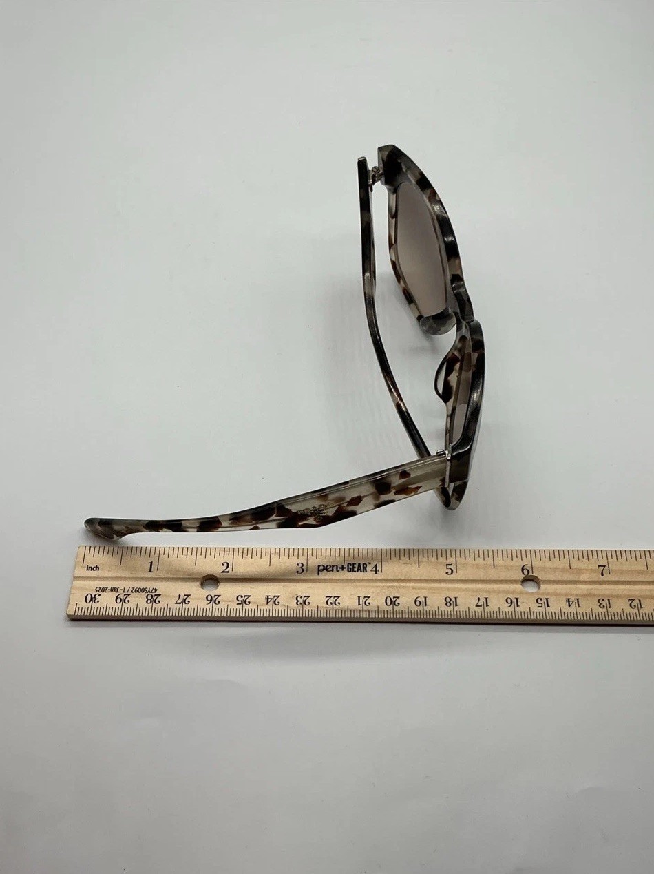 Prada SPR 10R‑F Marble Brown Tortoise Sunglasses 57‑19-140 with Case & Box