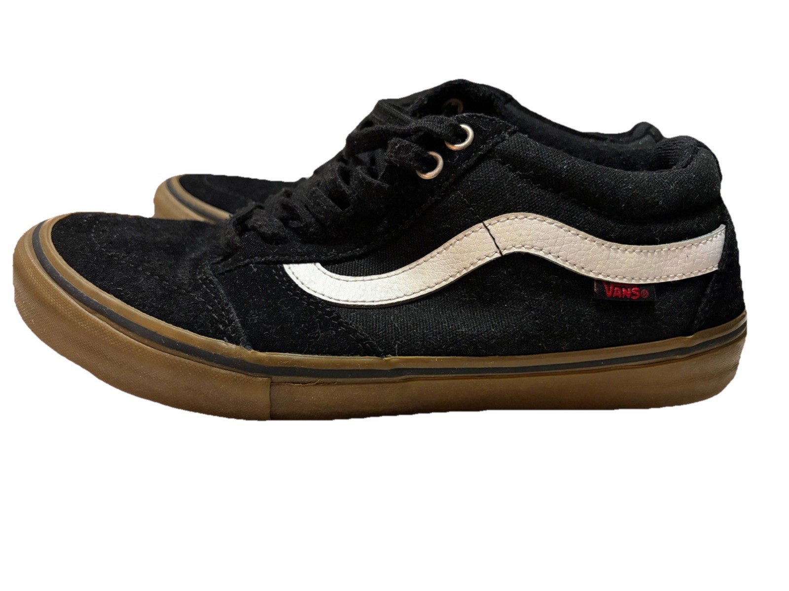 VANS TNT SG Pro Black/White/Gum Low Top Lace-Up Skate Athletic Sneakers Trujillo