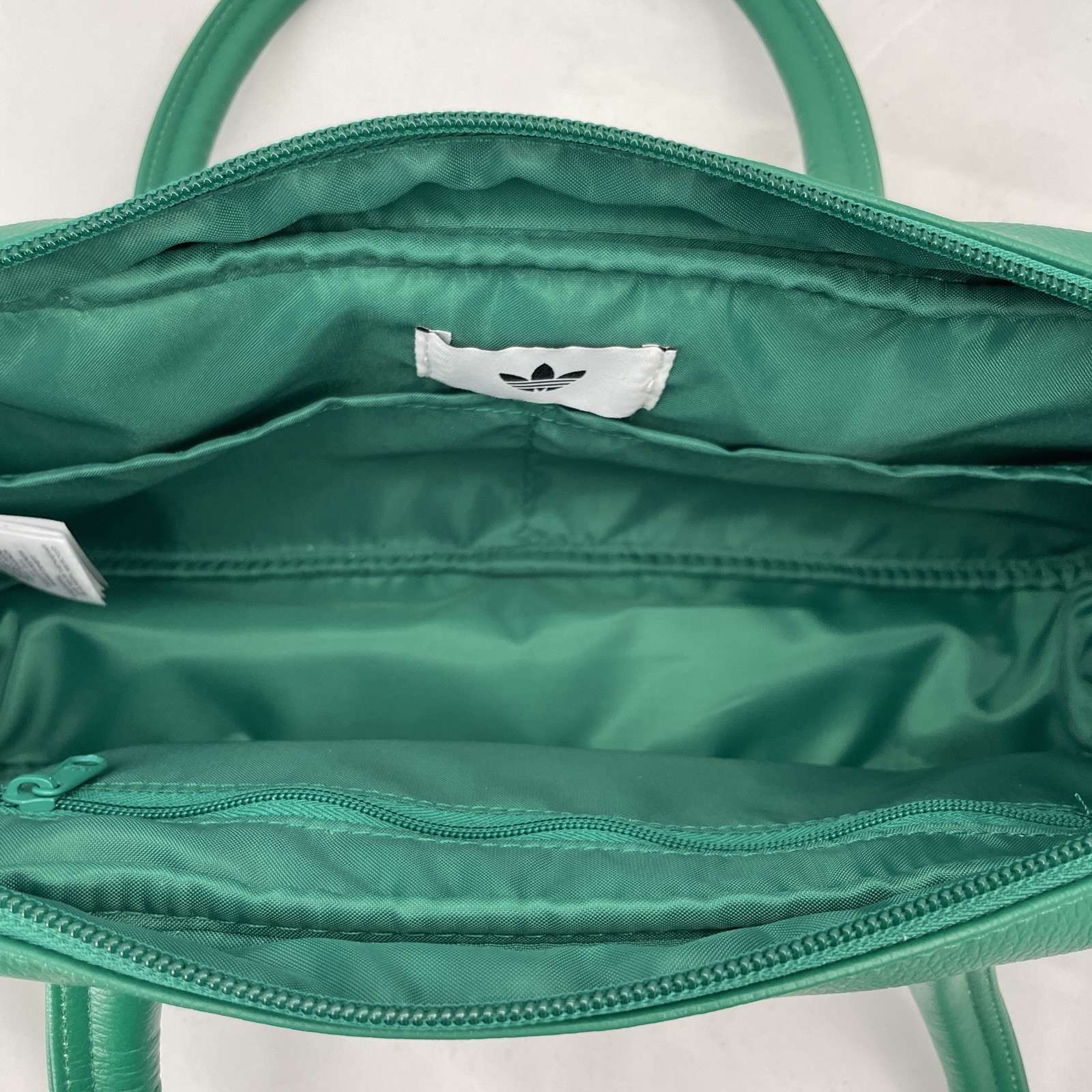 adidas Adicolor Elongated Airliner Green Bag White Trefoil Logo