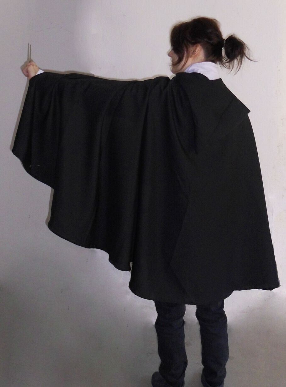 Hooded Cloak Cape Viking Medieval Dark Brown Grey Green Black Red