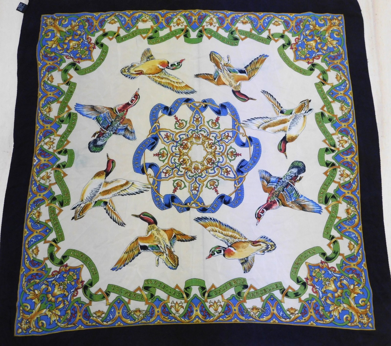 Vintage 100% Pure Silk Foulard 82cm x 82m Multicolour (909) Women