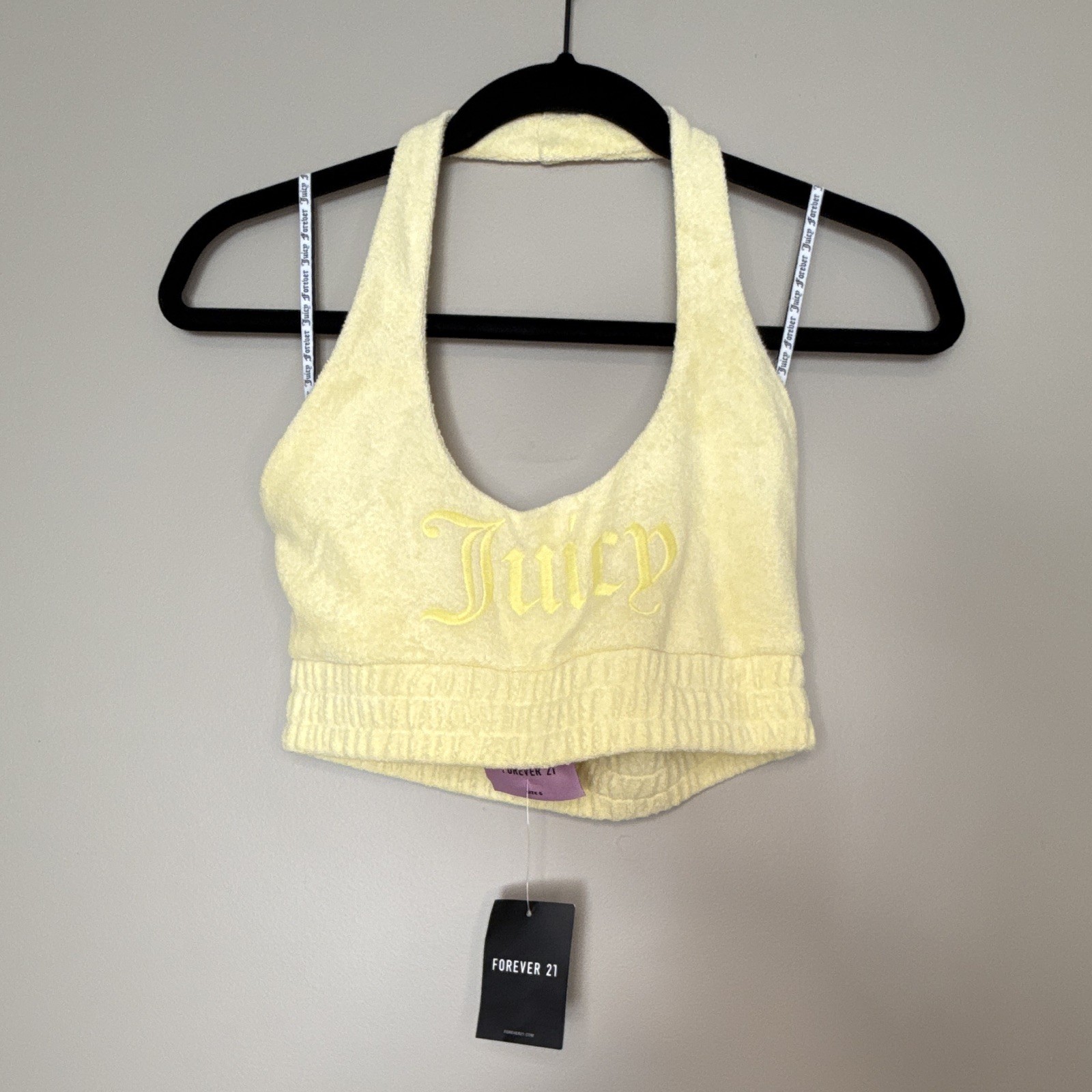 Juicy Couture Yellow Terry 2pc Shorts & halter Set – S