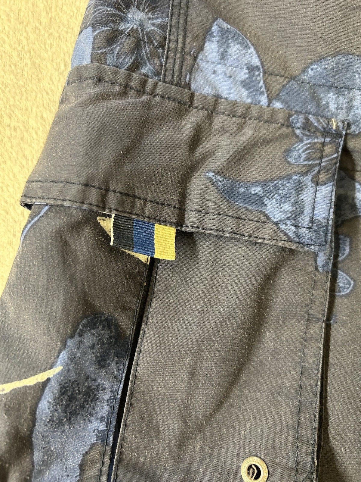 Daniel Cremieux Men’s Board Shorts Blue Floral Size 34 Drawstring Pockets