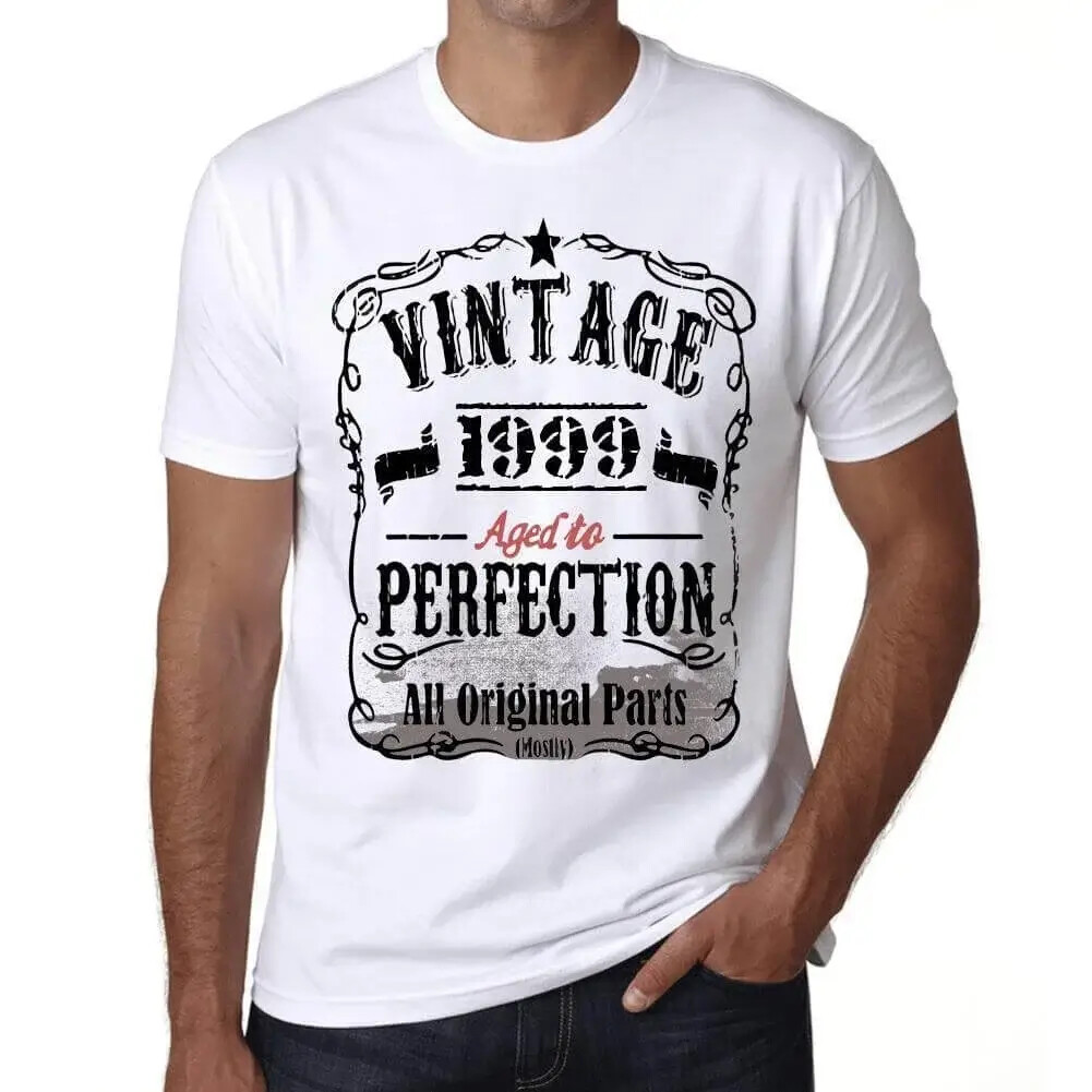 Men’s Graphic T-Shirt All Original Parts Aged to Perfection 1999 25th Birthday