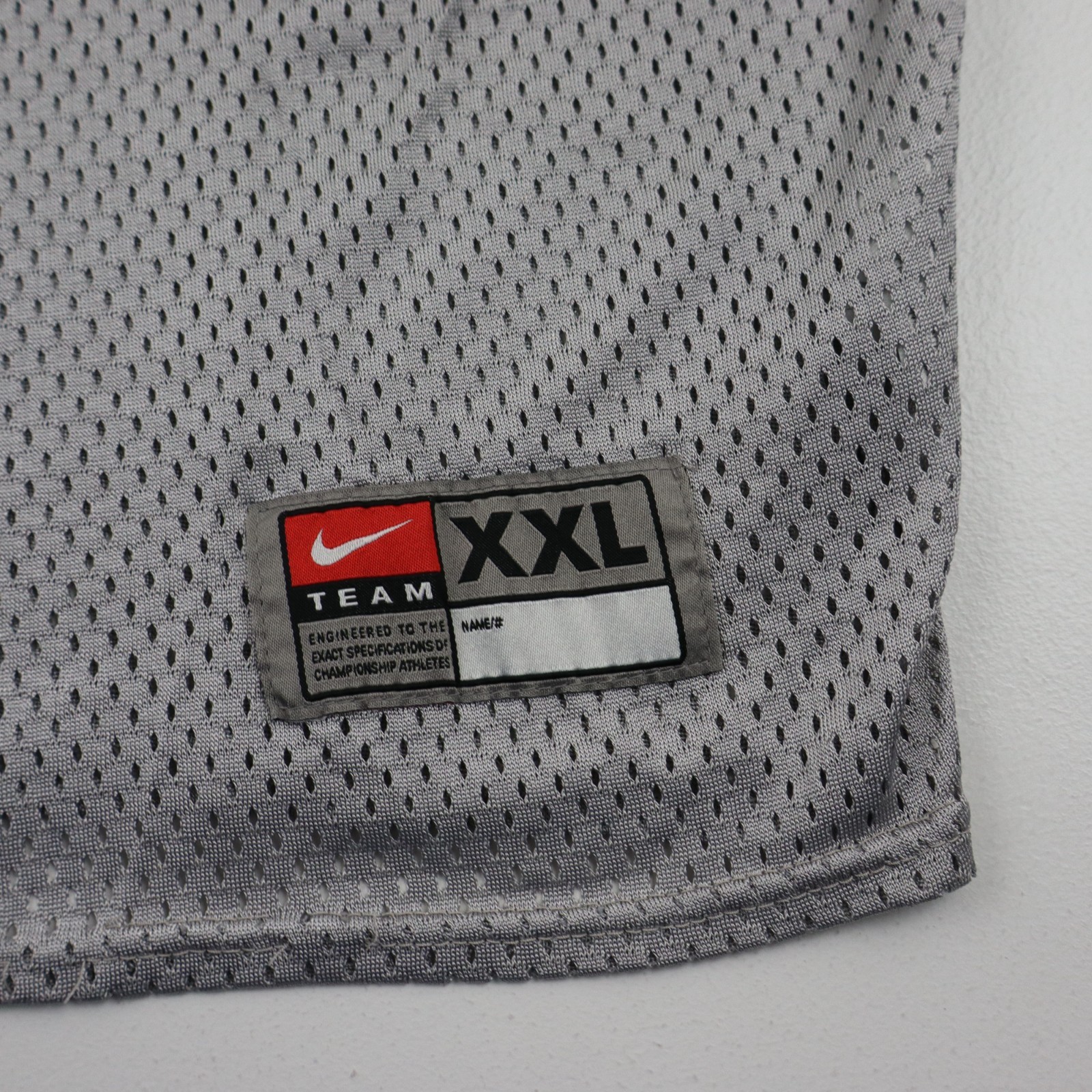 Nike Practice Mesh Football Silky Dazzle Jersey Mens XXL/XL Silver Vtg 90s Y2K