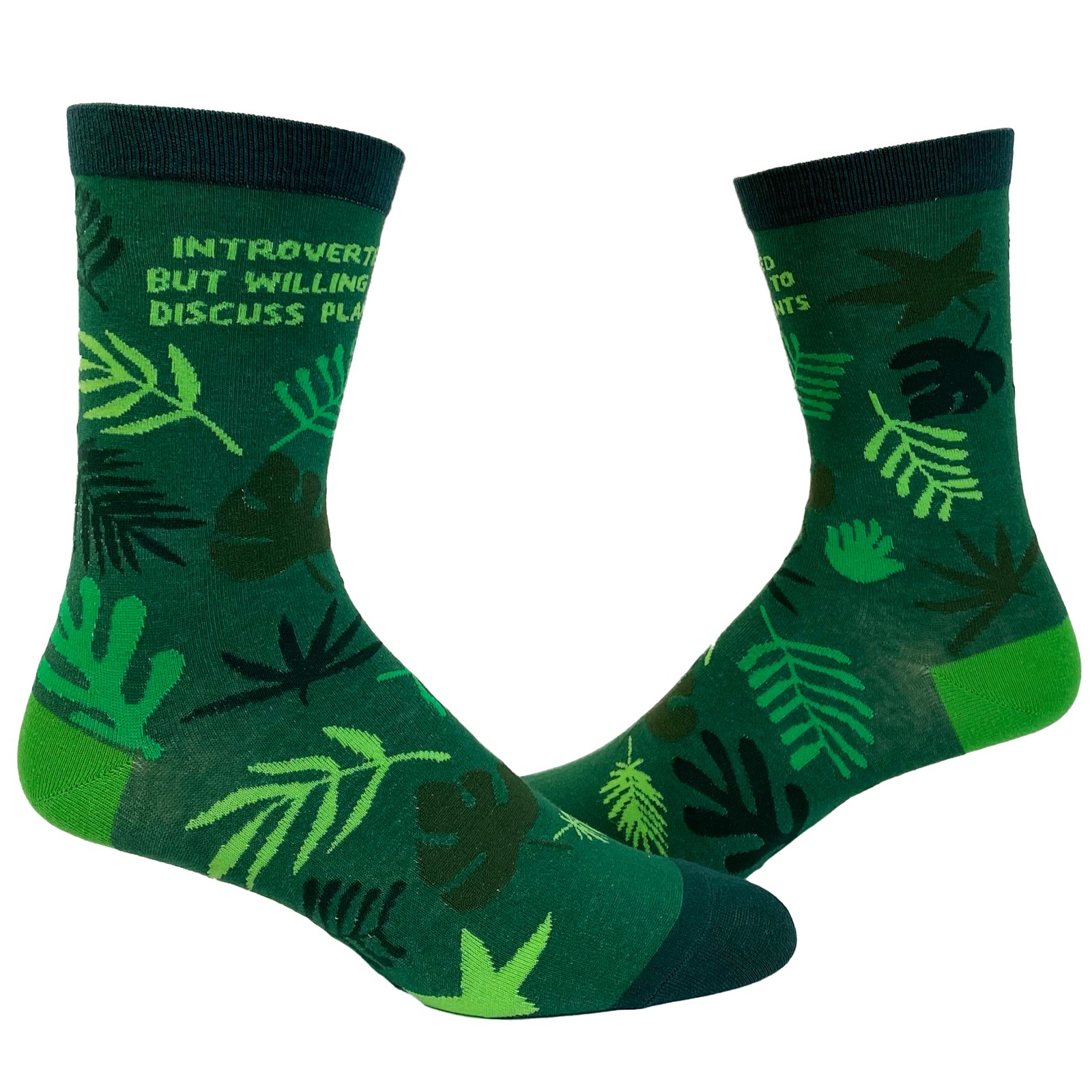 Women’s Introverted But Willing to Discuss Plants Socks Funny Gardening House
