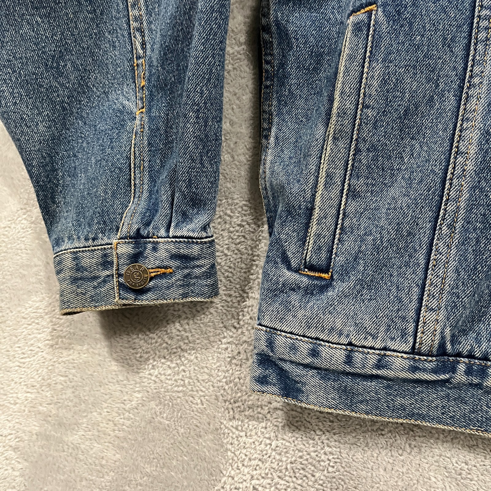 Vintage Denim jacket Gear for Sports XL Embroidered 90s Cowboy Southwestern Y2K