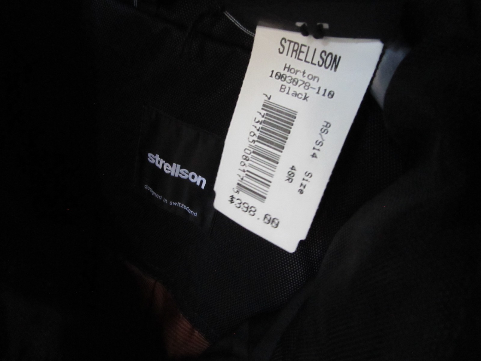 NWT Men’s STRELLSON ‘Horton’ Black Zip Up Lined Jacket Size 50 (chest 43″)