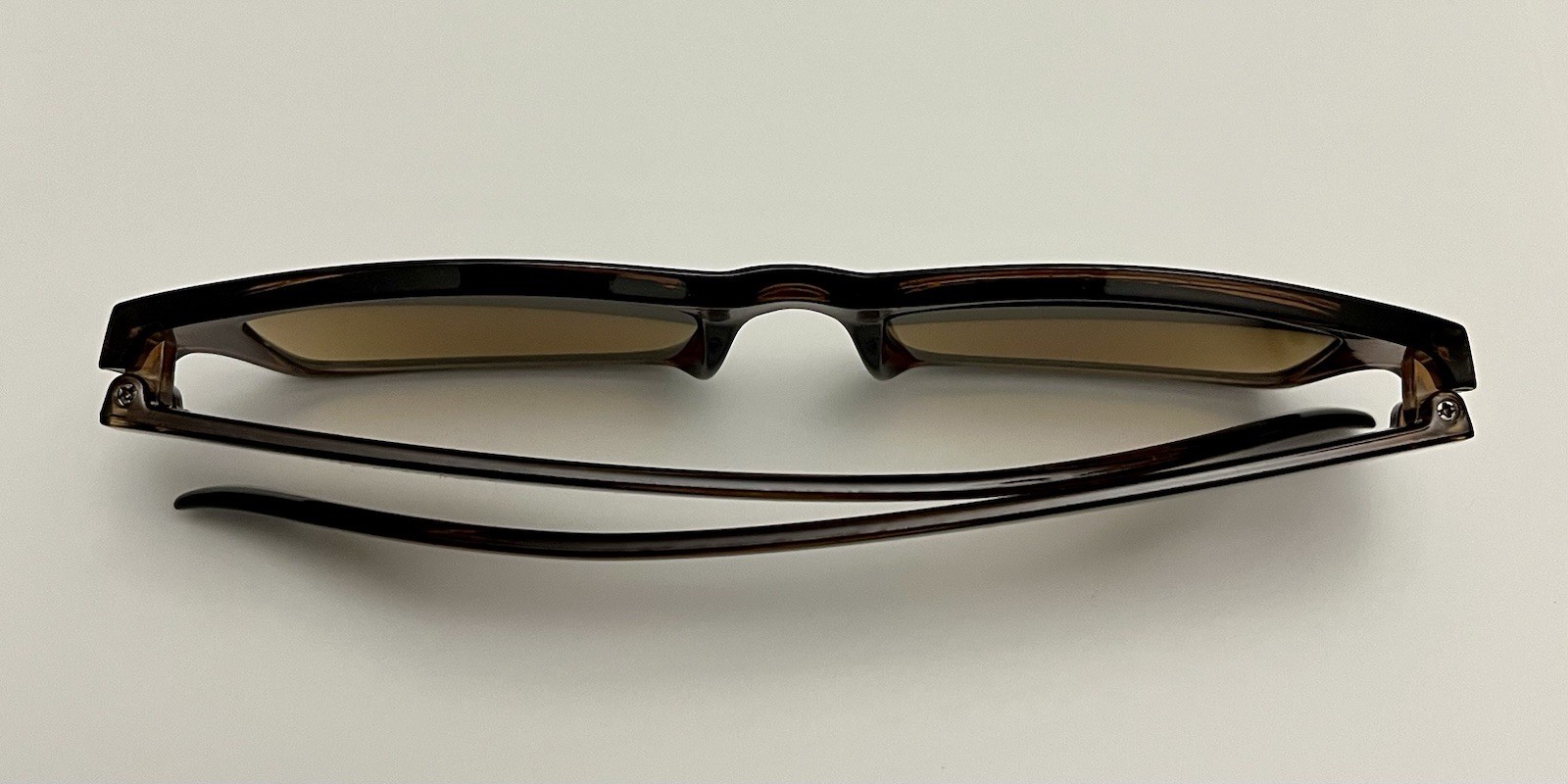 Y2K Brown Rectangular Reading Sunglasses +2.50 Diopter Amber Tint Sun Readers