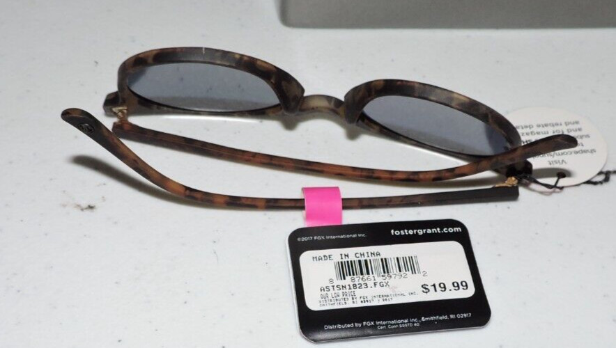 Foster Grant Shape Sunglasses NWT 100% UVA-UVB Protection