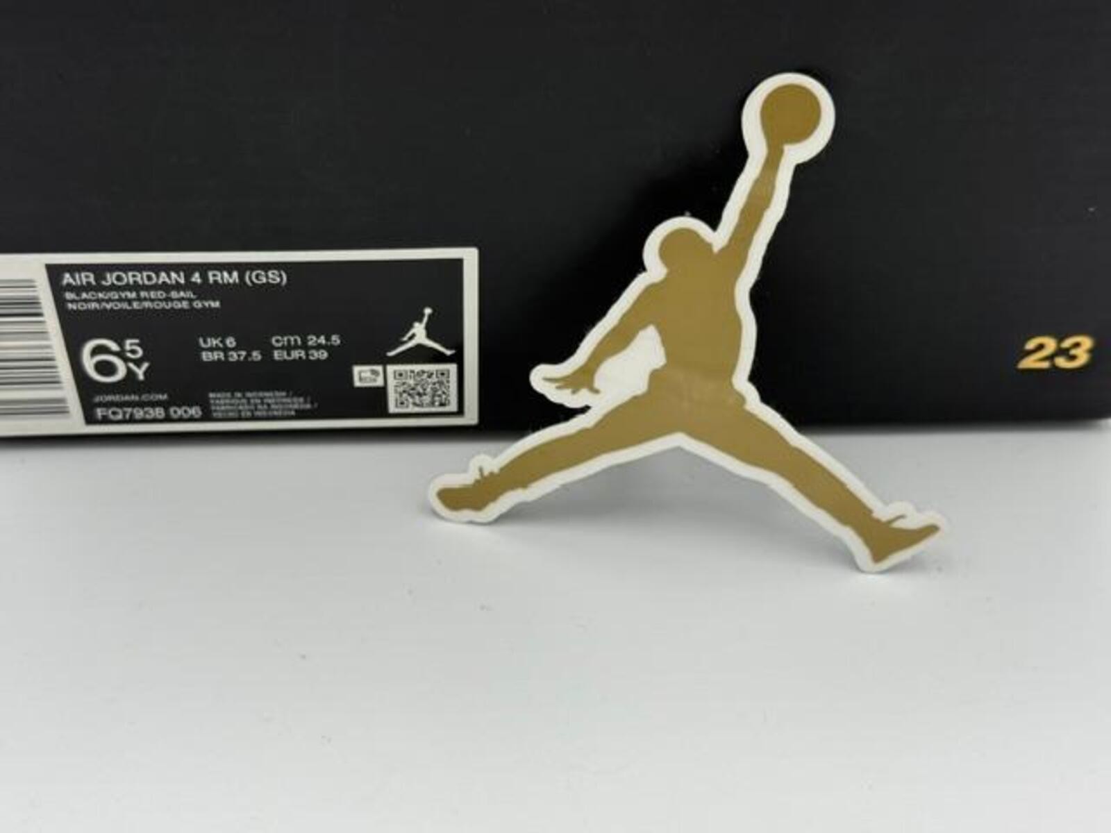 Air Jordan 4 RM GS Black/Sail/Coconut Milk/Gym Red Youth 6.5