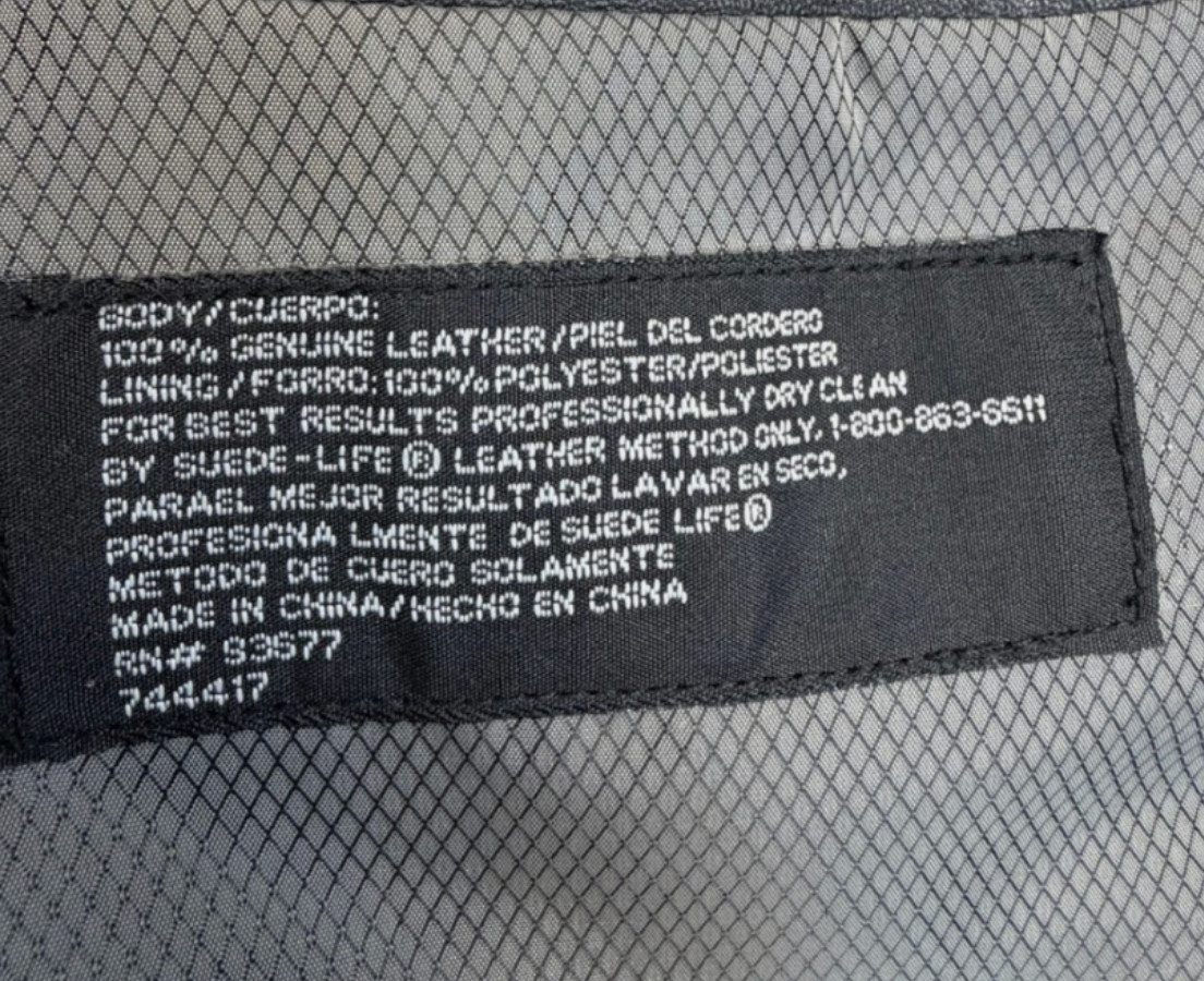 STAFFORD EXECUTIVE Black Lambskin Leather BLAZER JACKET SPORT COAT Gorgeous SZ S