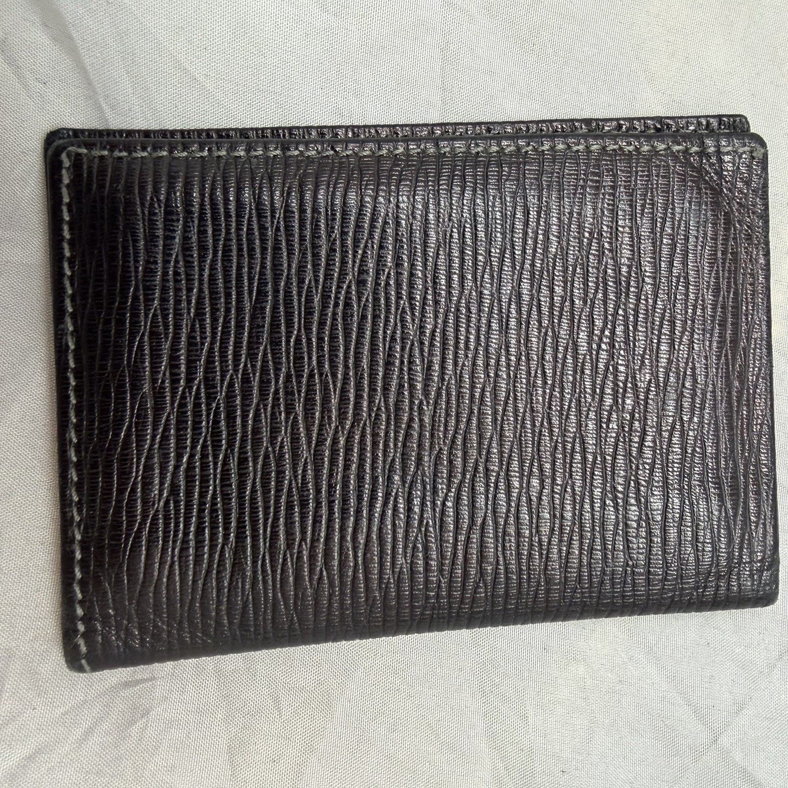 Genuine Salvatore Ferragamo Leather card case / Card case black / Good Condition