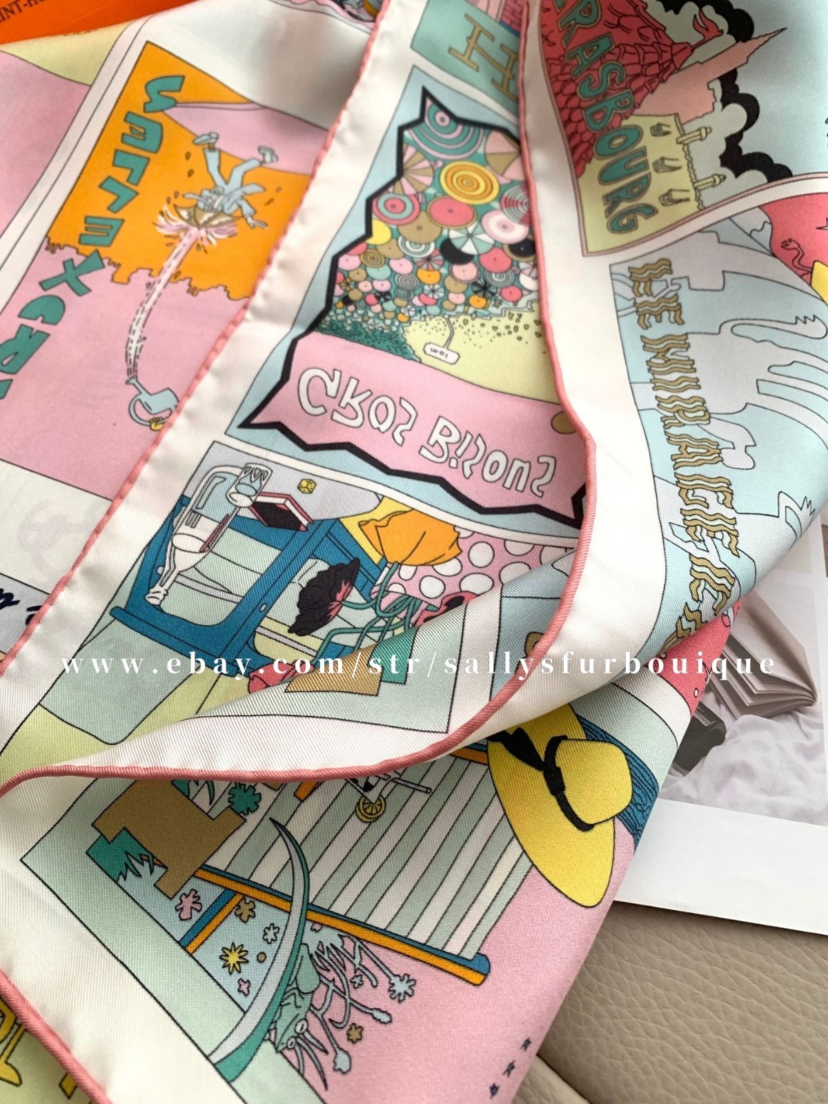 Sally Boutique 18 Momme Twill Silk Wrap Scarf Travel Print Double Face Shawl 35″