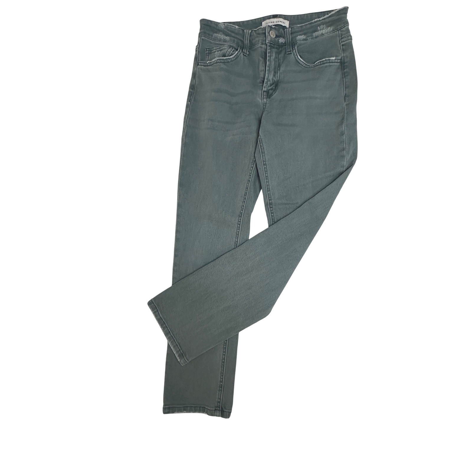 Flying Monkey Distressed Skinny Jeans Stretch Denim Blue/Gray Wash Size 25P