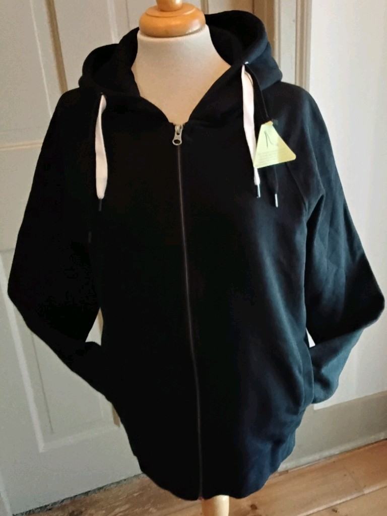 ALSoul Clothing Co. Organic Cotton Fleece Full Zip Hooded Hoodie Black Pockets
