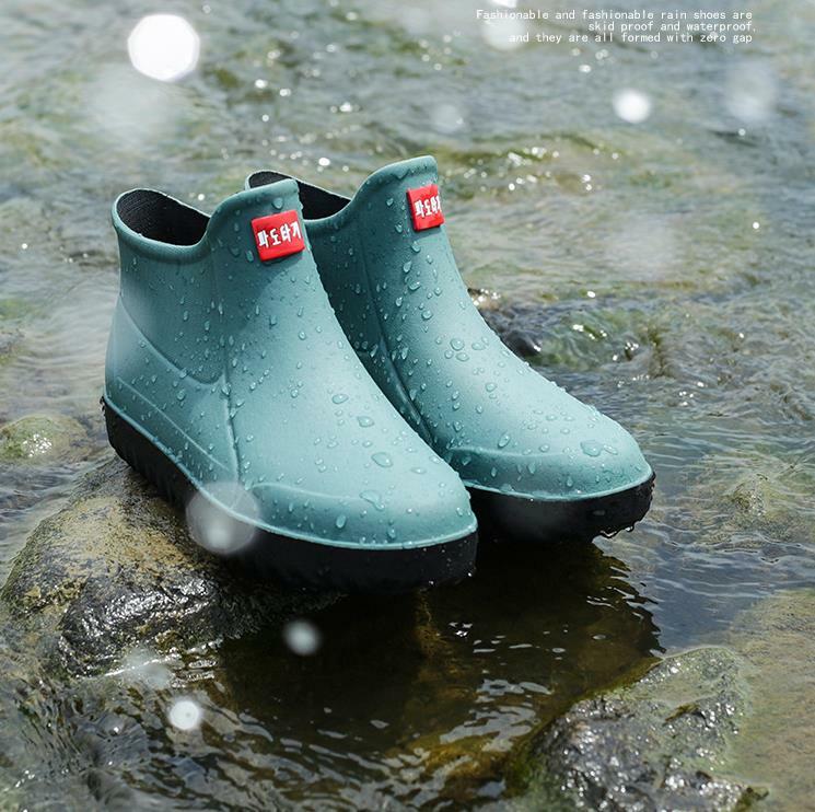 Men’s Short Rain Rubber Boots Waterproof Ankle Deck Shoe Fishing Garden Out Size