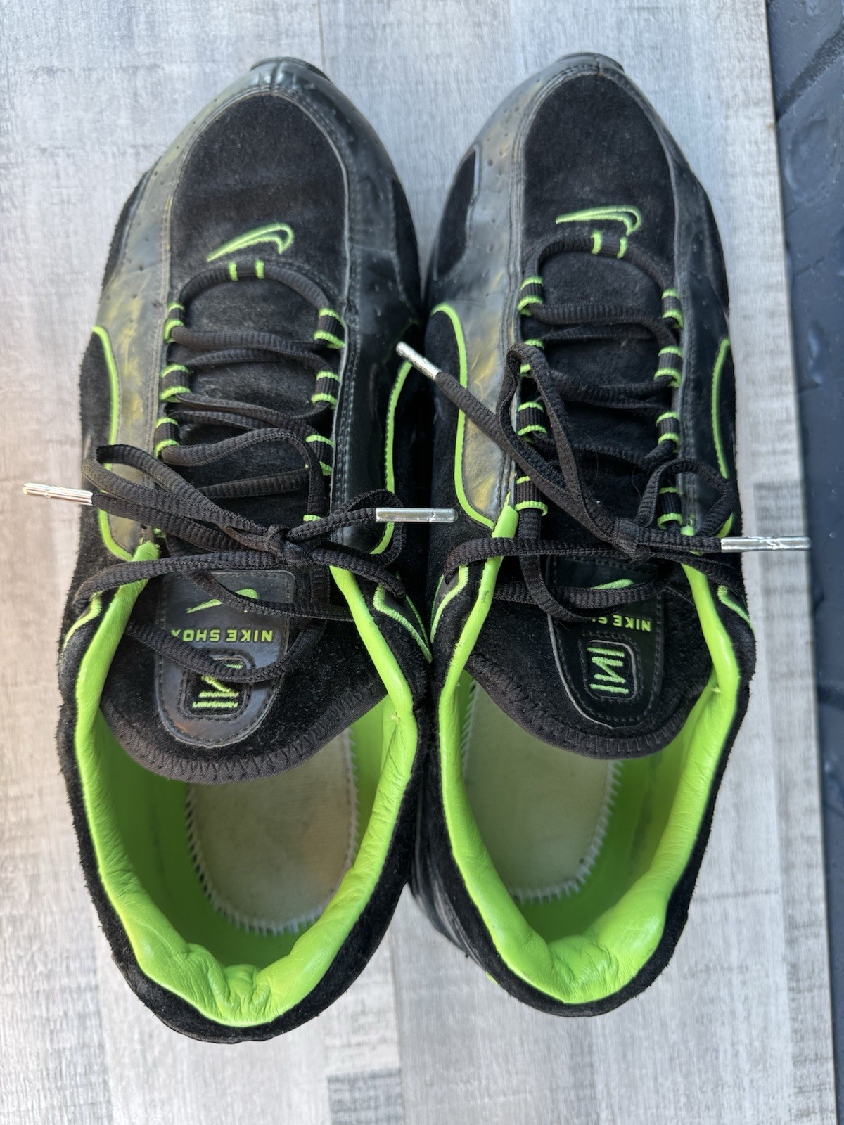 Nike Shox Monster Black Green Sneakers Athletic Shoes Men Size 14 Vintage Rare