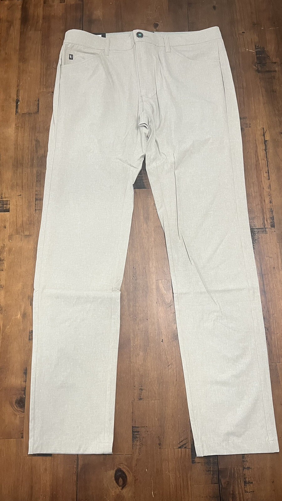 Linksoul Pants Mens 34L Khaki Boardwalker Performance Stretch Golf Light LS694-L