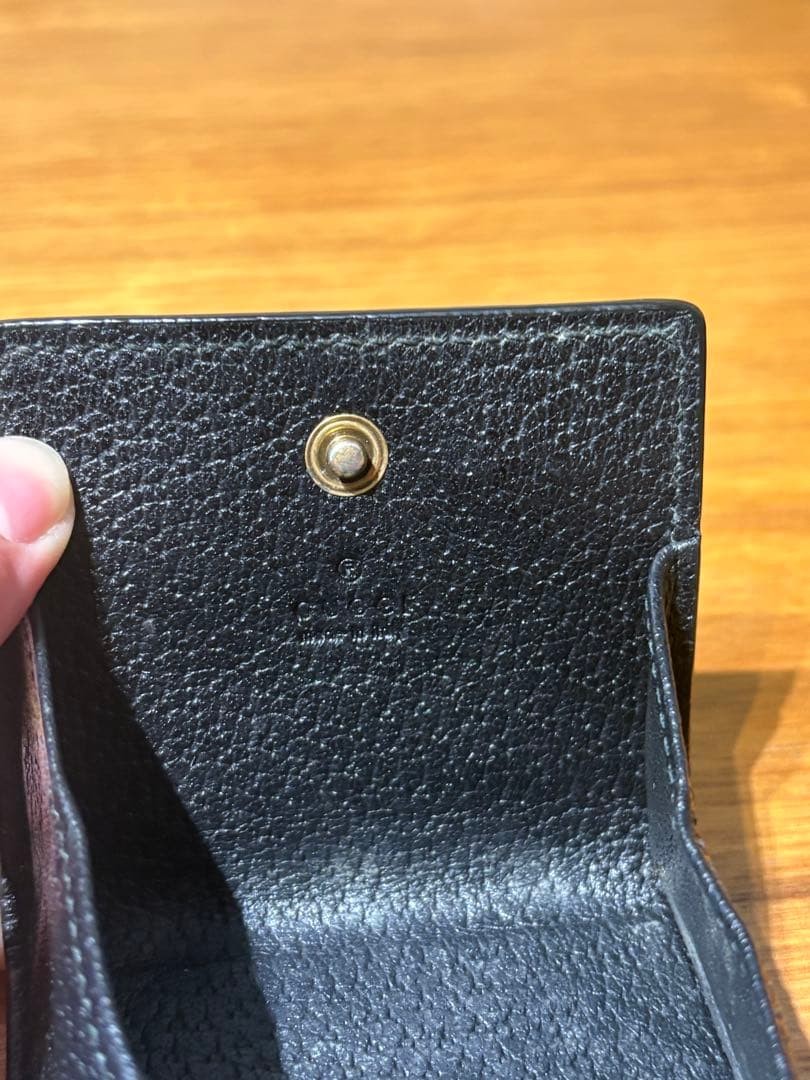 GUCCI Black Leather Coin Case