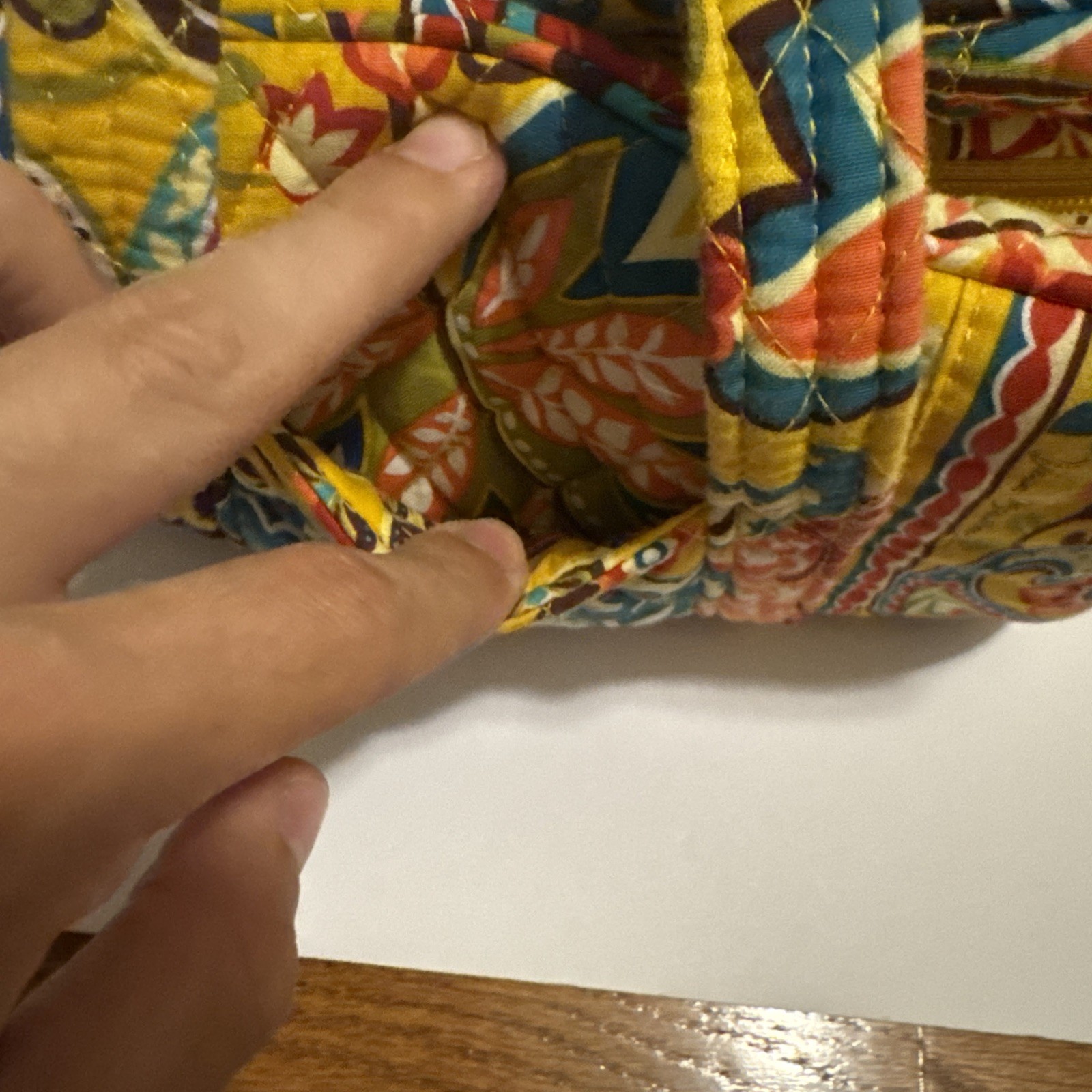 Vera Bradley Provencal Cassidy Shoulder Bag Purse Handbag Yellow Floral Zip