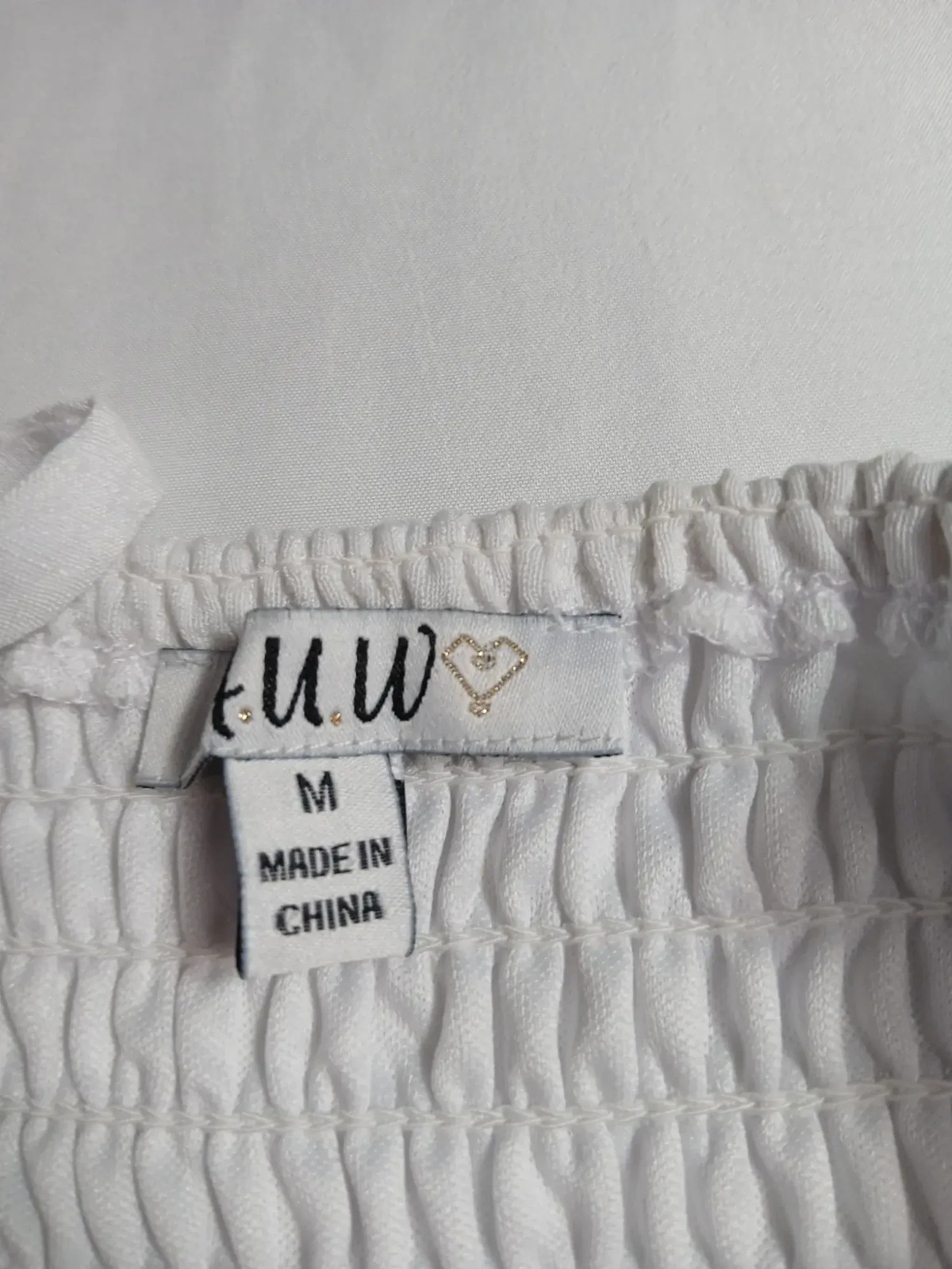 A.U.W White Smocked Maxi Dress M Spaghetti Strap Smocked Bodice Tiered Ruffle
