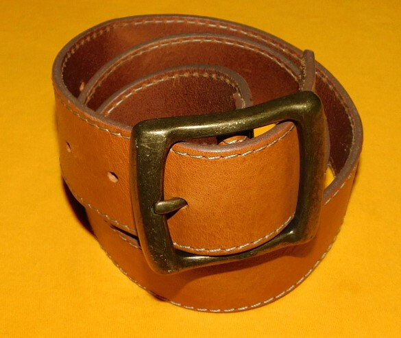 MEN’S H & M MADE IN SWEDEN LIGHT BROWN GENUINE LEATHER BELT SIZE 30/75cm..