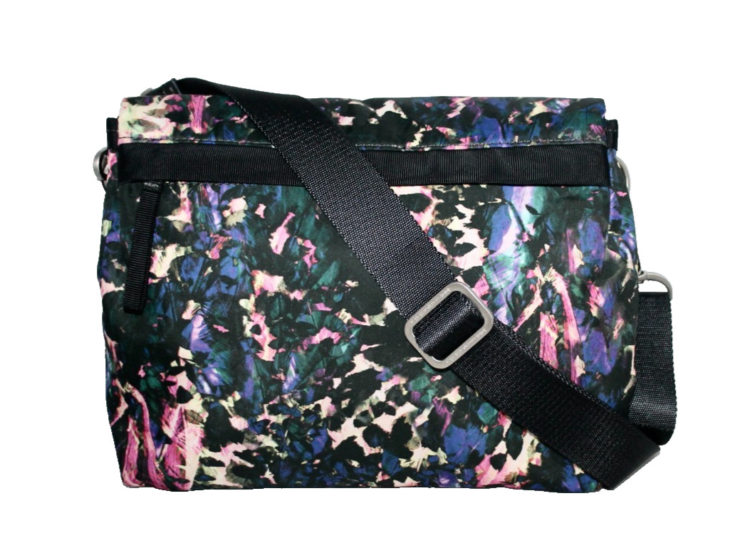 LULULEMON Party Om Crossbody Shoulder Bag Floral Backdrop Black Multi Deep Coal