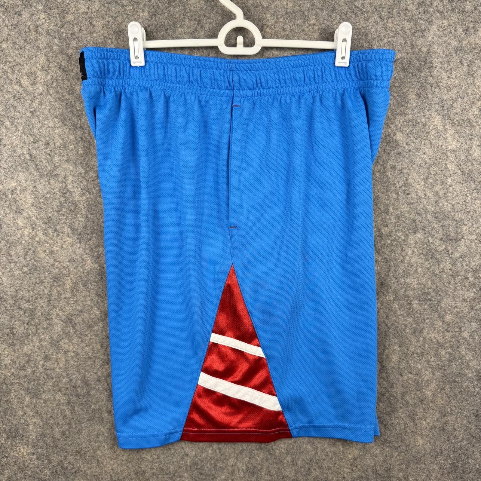 Under Armour Loose Basketball Shorts Pockets Drawstring Blue Red Men 2XL 9” 530