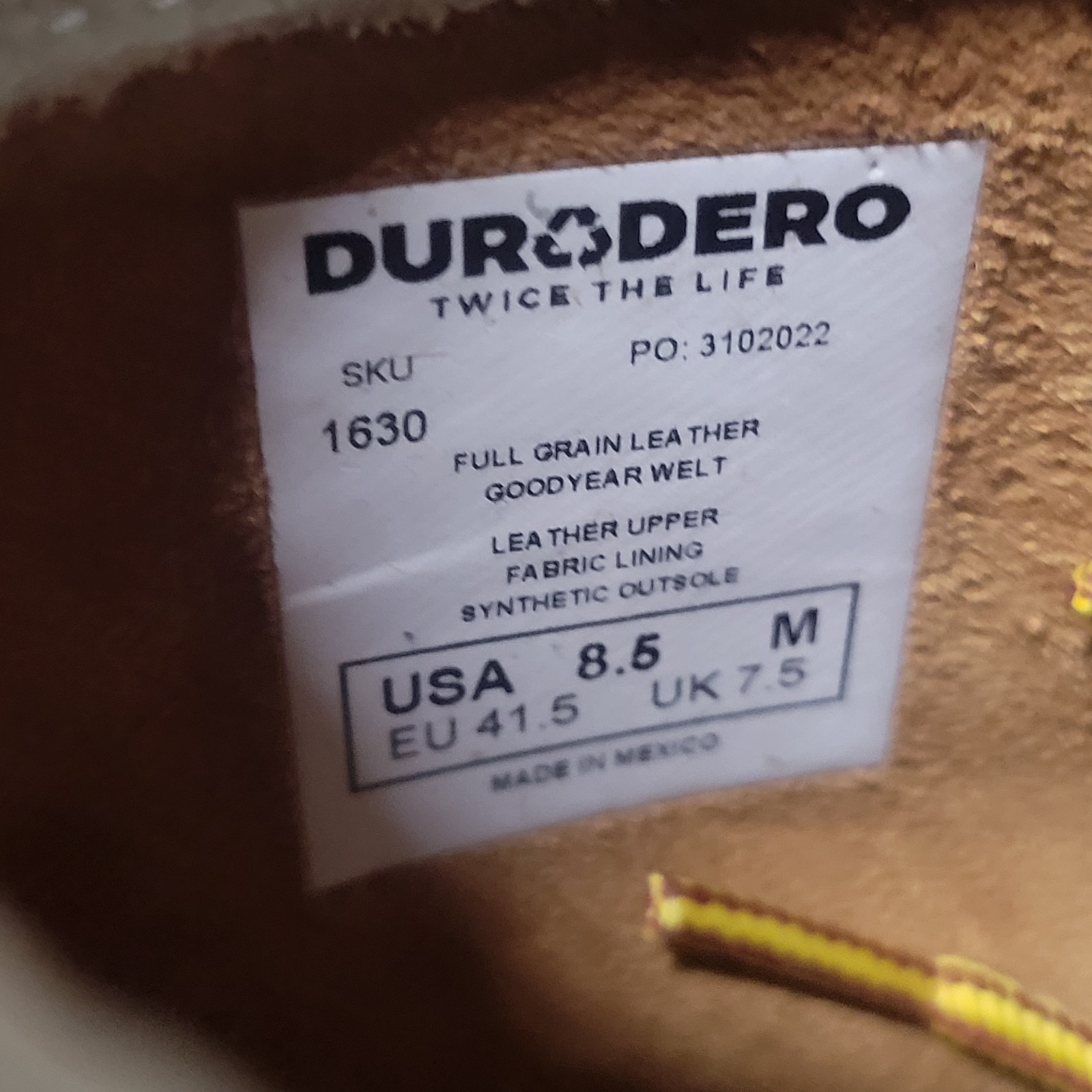 Duradero 6″ Moc Wedge Soft Toe Boot Rust Mens Size 8.5M
