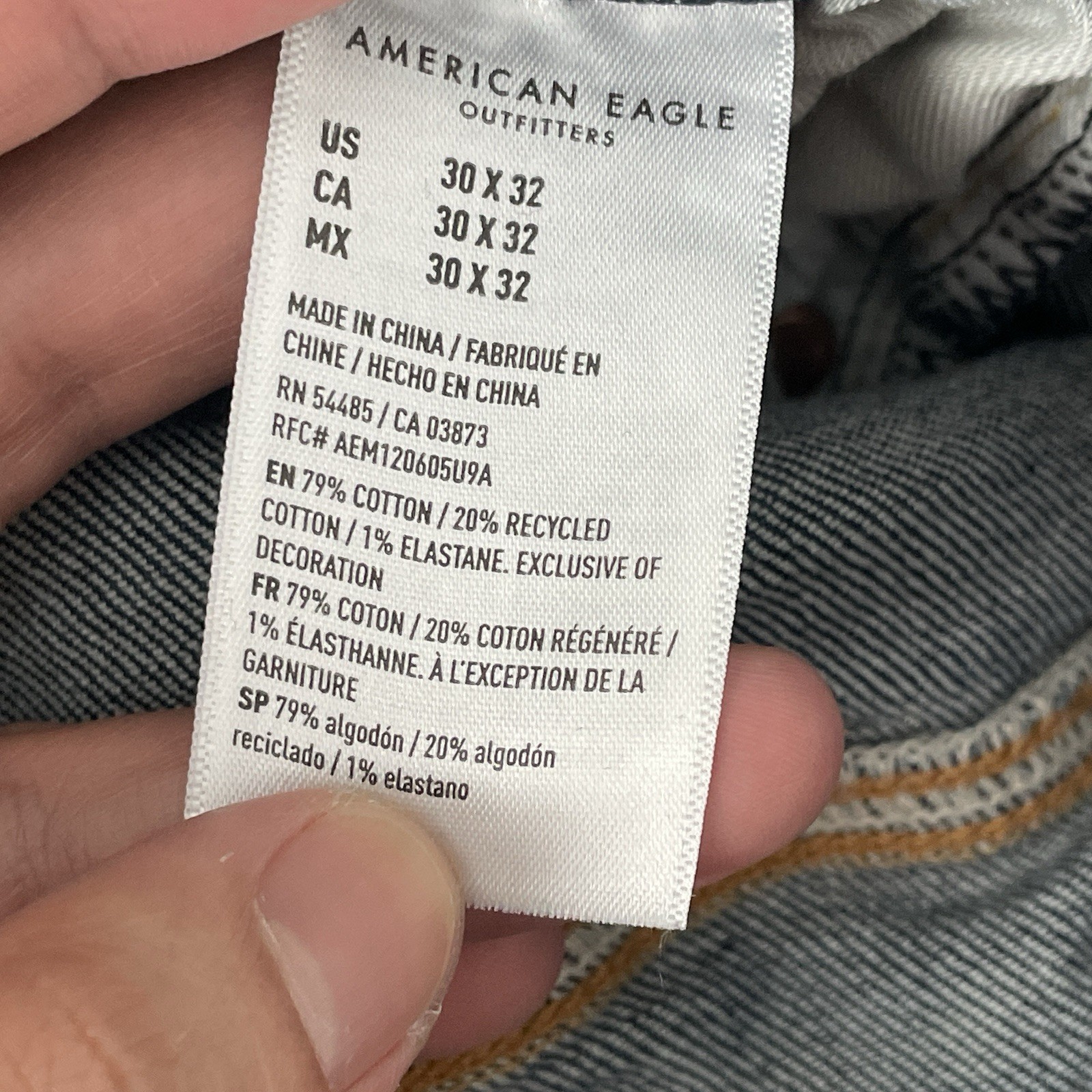 American Eagle Air FLEX Original Straight Stretch Denim Jeans Men’s 32×30