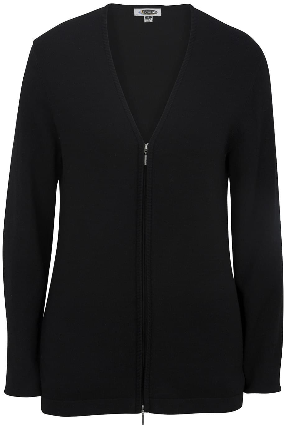 Edwards Garments 7062 Ladies Lightweight Full Zip V-Neck Cotton Cardigan Sweater