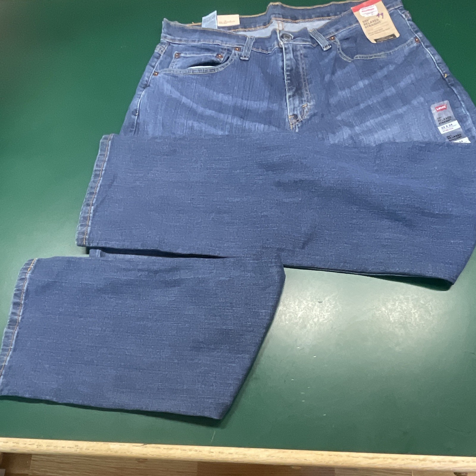 Levi’s Relaxed Straight Stretch Denim Jeans Blue Medium Wash Mid Rise 5-Pocket