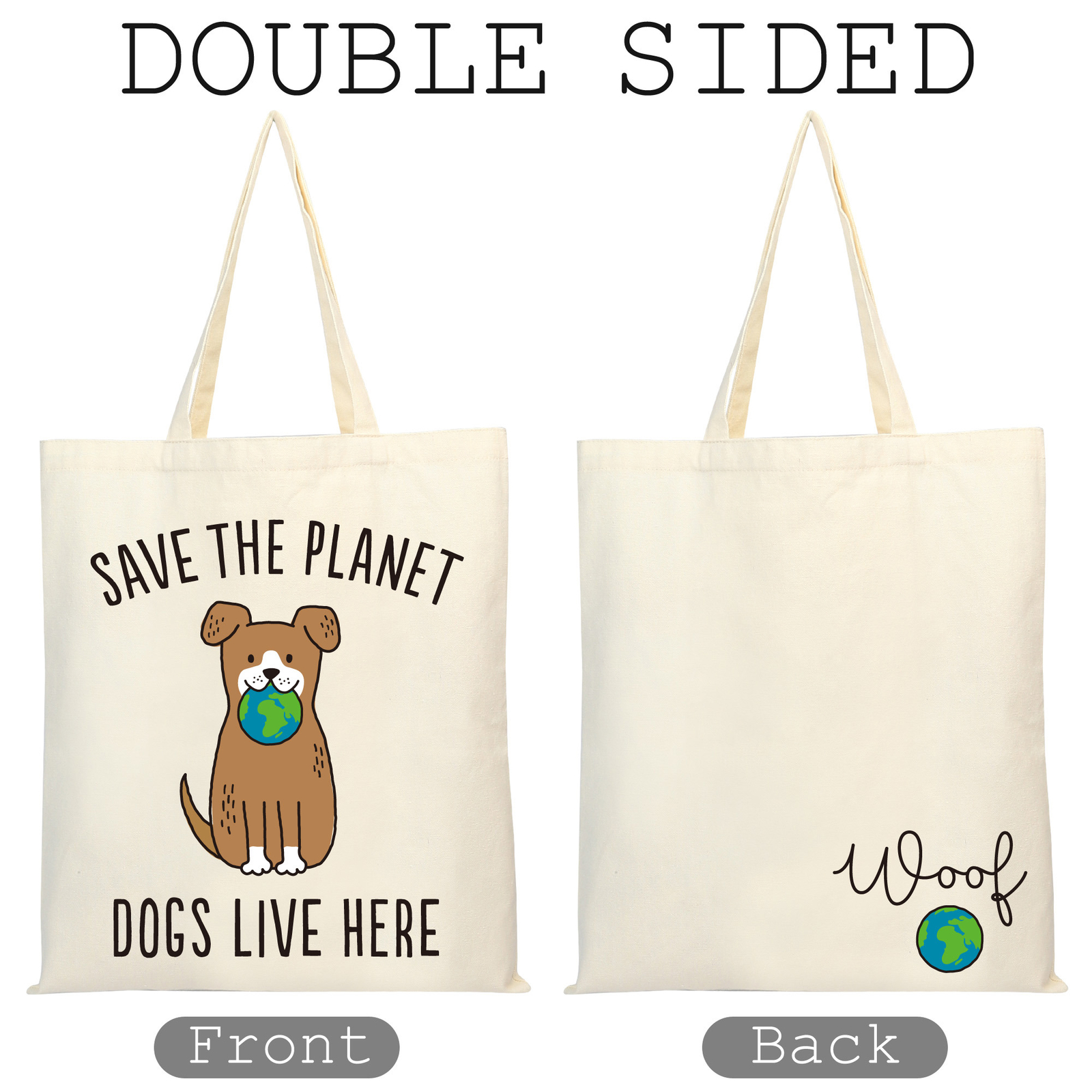 2PCS Large Cotton Shoulder Tote Bag Canvas shopping bag Casual Daily Bags Pack