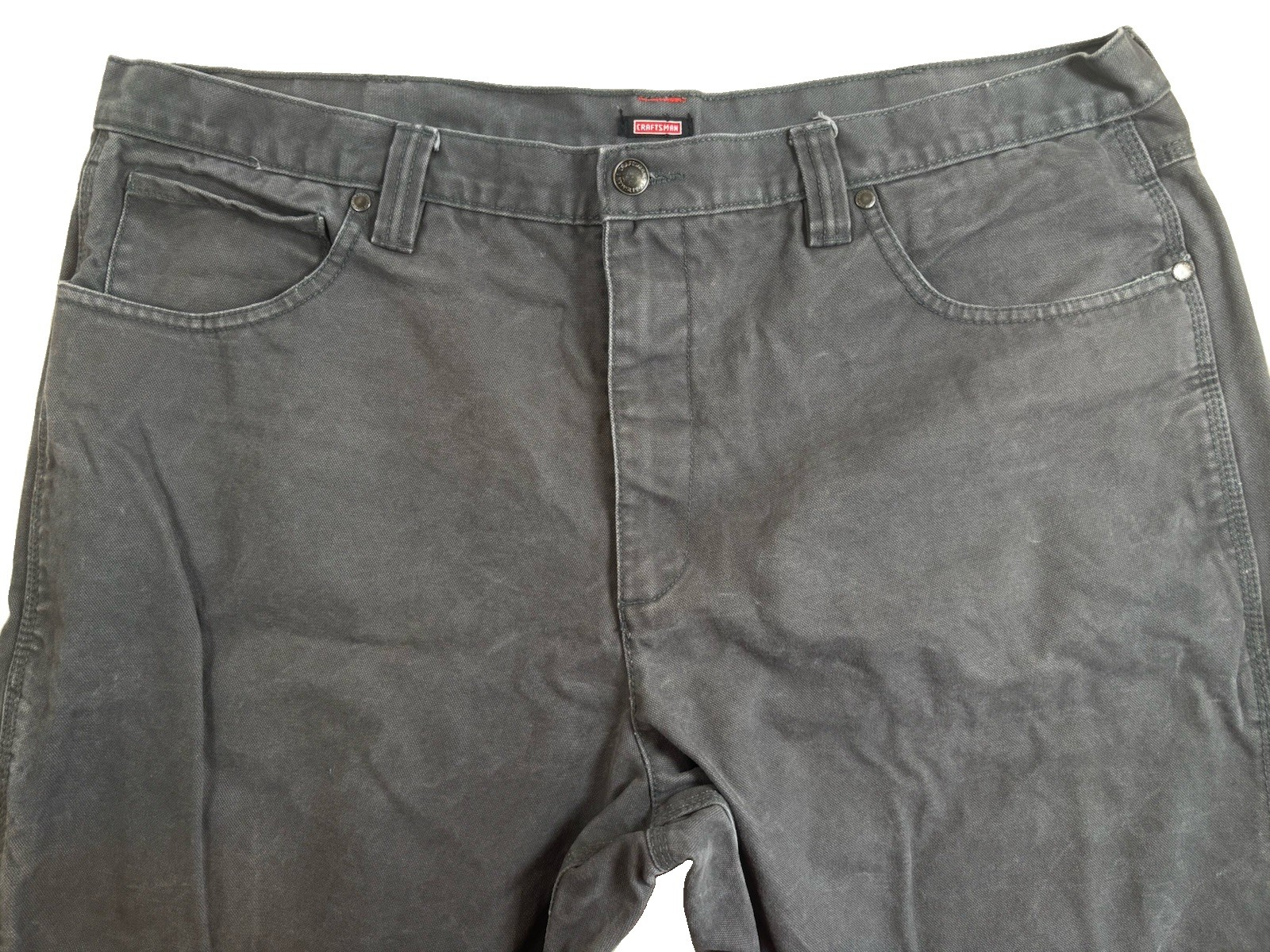 Craftsman Carpenter Jeans Mens 42×30, Gray Denim Vintage Workwear Y2K Sears
