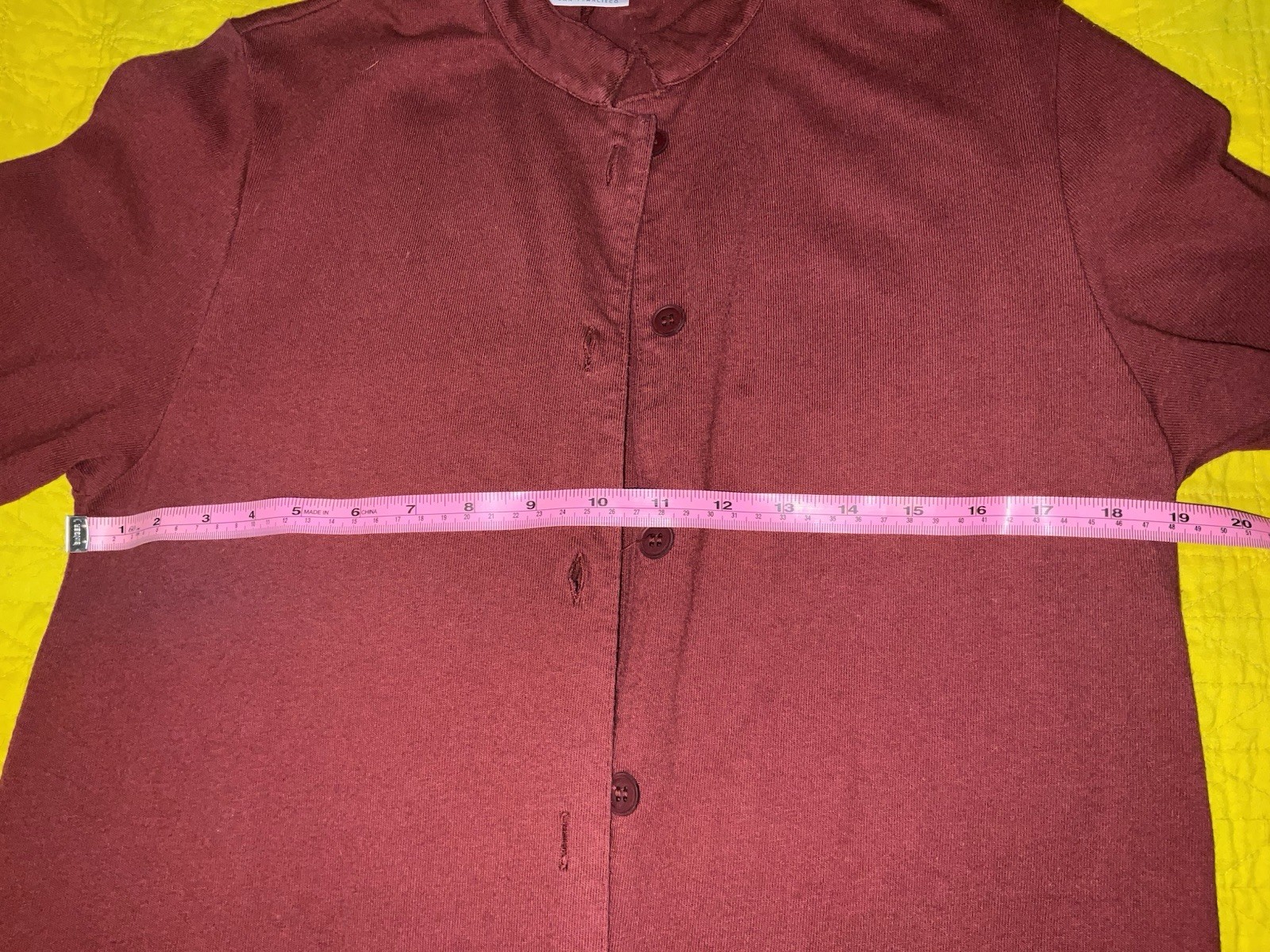 Bryn Walker Pacificotton Red Button-down Flare Coat Cardigan Size S