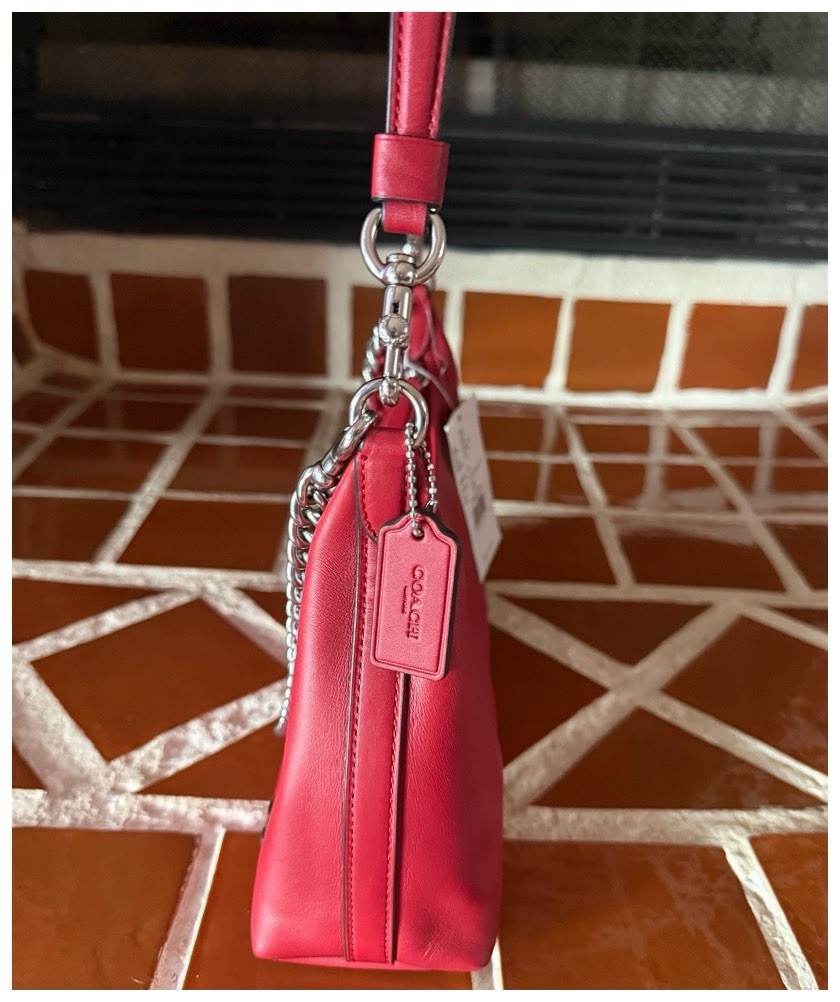 COACH Juliet 25 Bag – Red/Silver – NWT