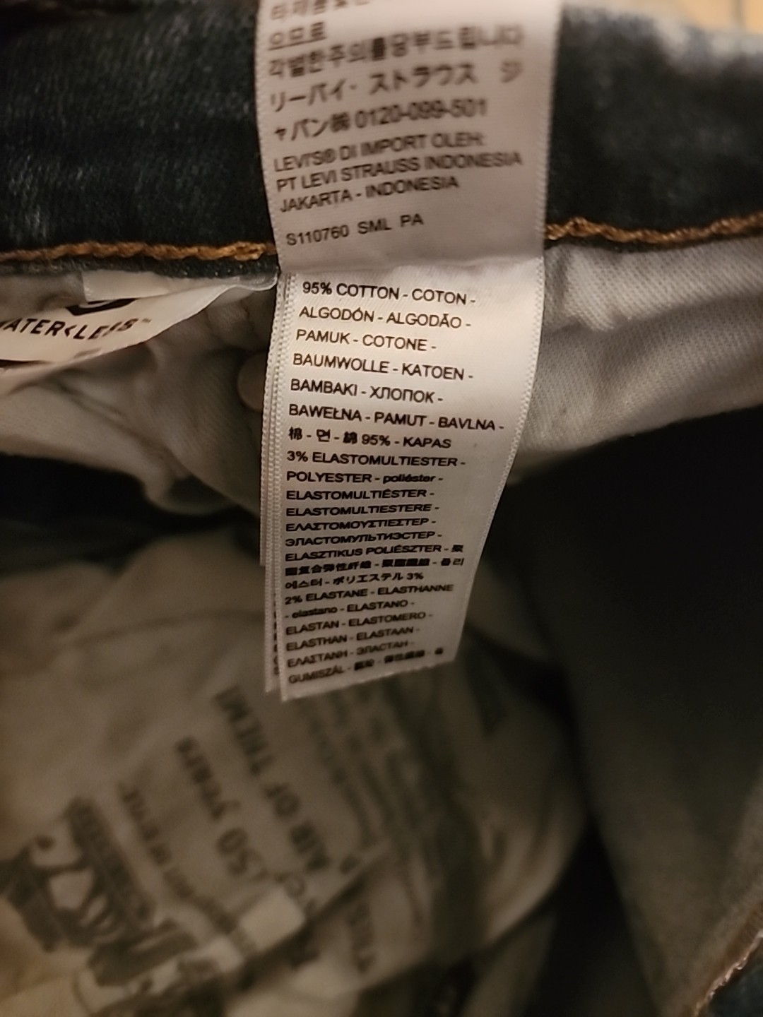 Levi’s 511 Jeans Mens Size 34×31 Blue Skinny Stretch Denim R3